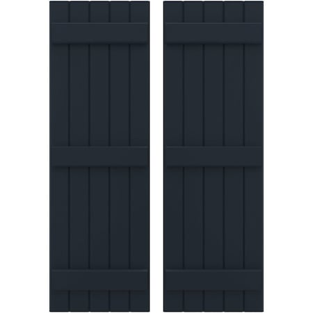 Ekena Millwork Americraft 5-Board, 3 Batten Exterior Real Wood Joined Board-n-Batten Shutters, ARW401BB518X53OBH, PR ARW401BB518X53OBH
